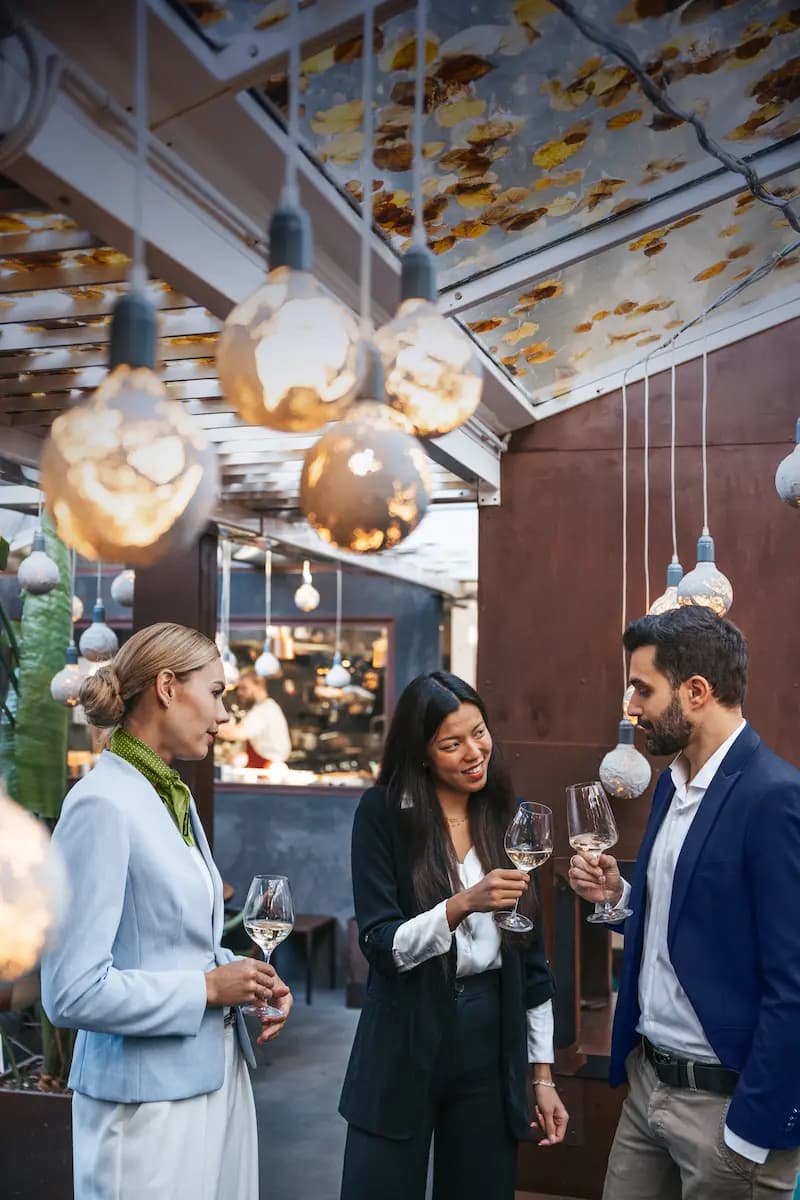 Founders connecting at a premium networking event